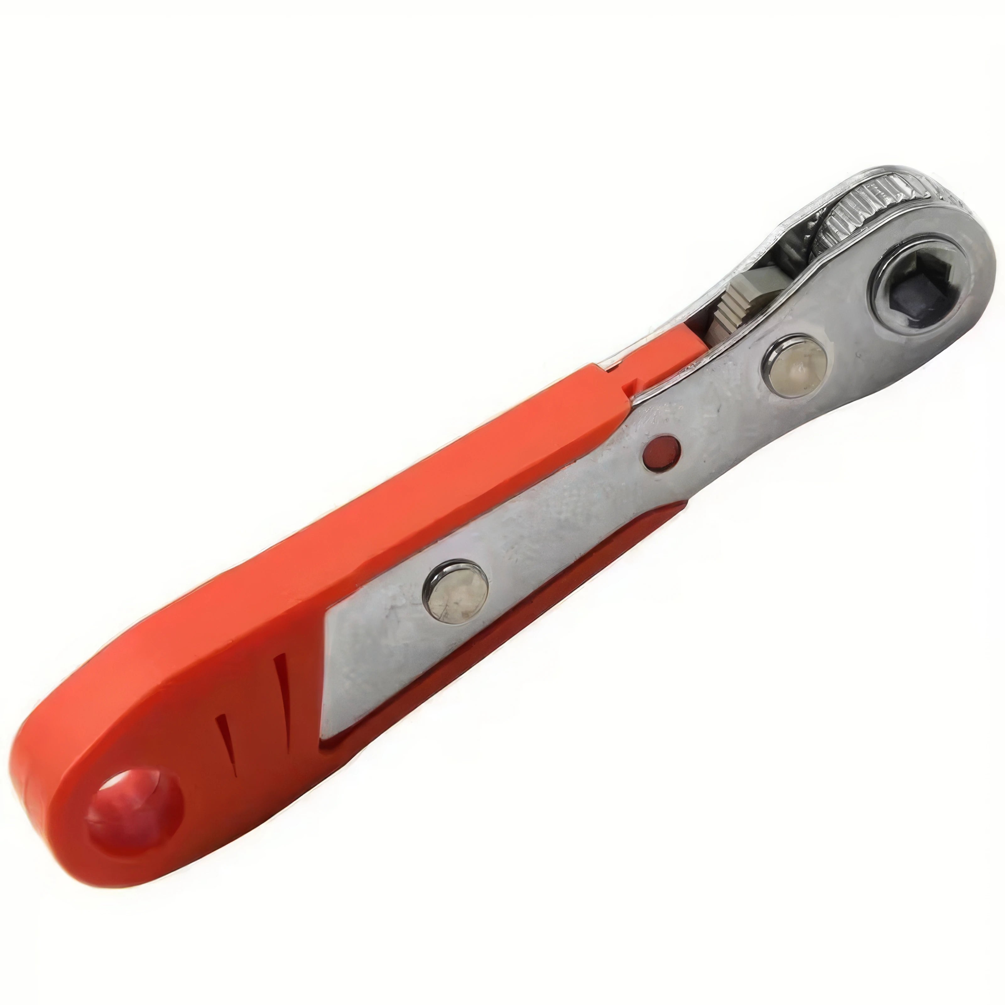 1 Set of Multifunctional Screwdriver in Red, with Forward and Reverse Ratchet, Compact Tool Set, Suitable for Small Space Use
