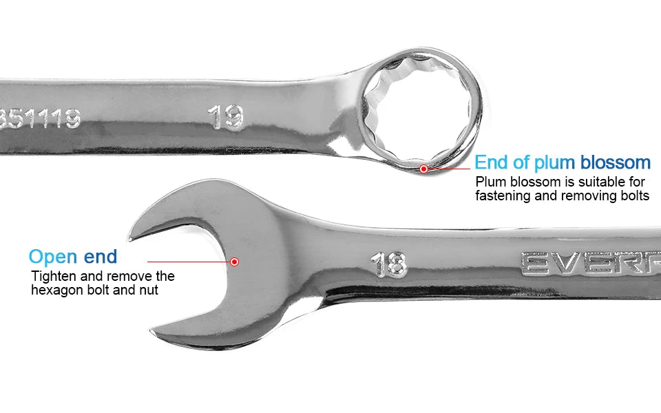 NINDEJIN 1pc open end wrench tool 5.5 6 7 8 9 10 11 12 13 14 15mm combination wrench hex spanner wrench for hex nuts