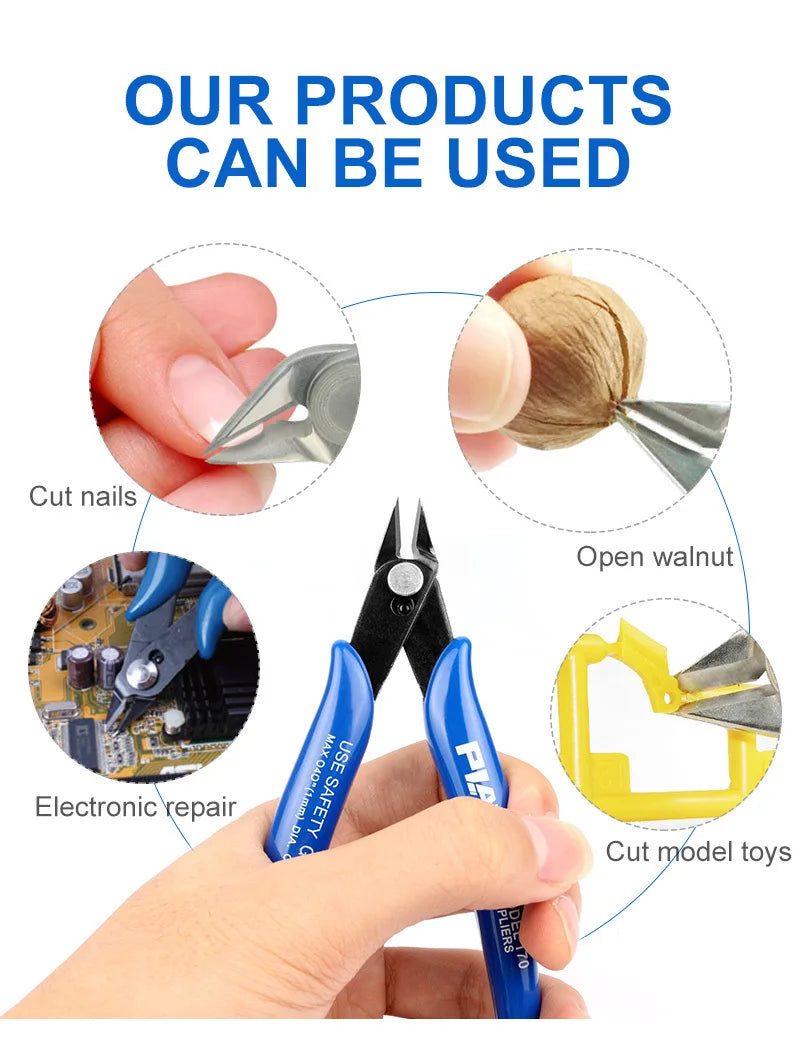 Multi Functional Pliers Diagonal Pliers Wire Plier Stripping Pliers Cutting Plier Wire Cable Cutter Side Snips Flush Pliers Tool