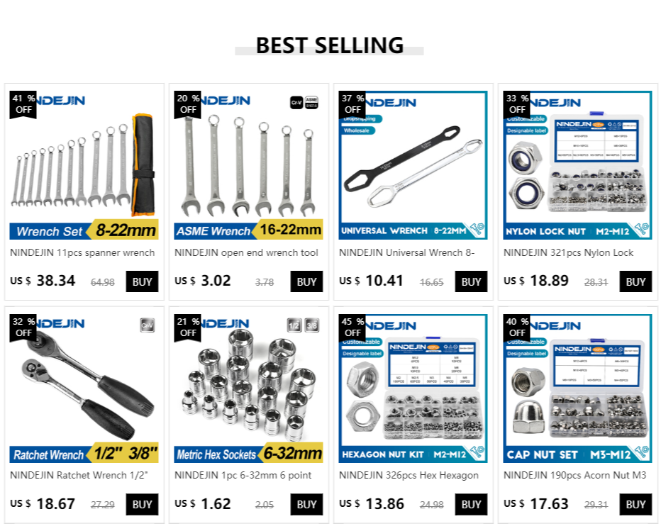 NINDEJIN 1pc open end wrench tool 5.5 6 7 8 9 10 11 12 13 14 15mm combination wrench hex spanner wrench for hex nuts