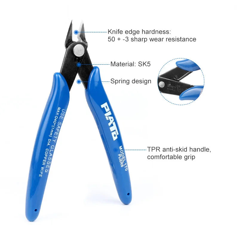 Multi Functional Pliers Diagonal Pliers Wire Plier Stripping Pliers Cutting Plier Wire Cable Cutter Side Snips Flush Pliers Tool