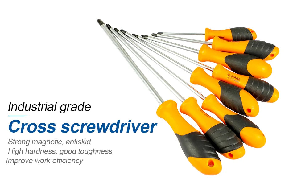 NINDEJIN 1pc electric magnetic screwdriver tools PH0 PH1 PH2 PH3 CR-V phillips screwdriver PP handle