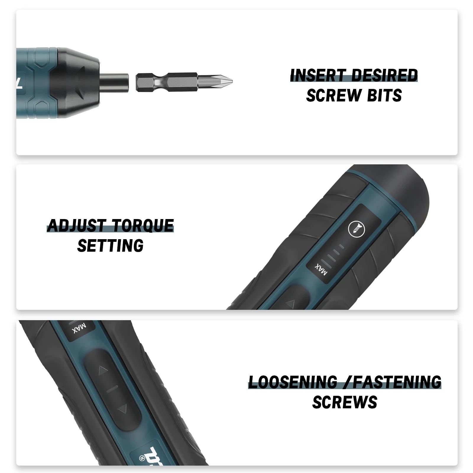 Makita Cordless Electric Screwdriver | 3.6V 5N.m Torque | 1/4" Chuck | 1300mAh Li - ion Battery
