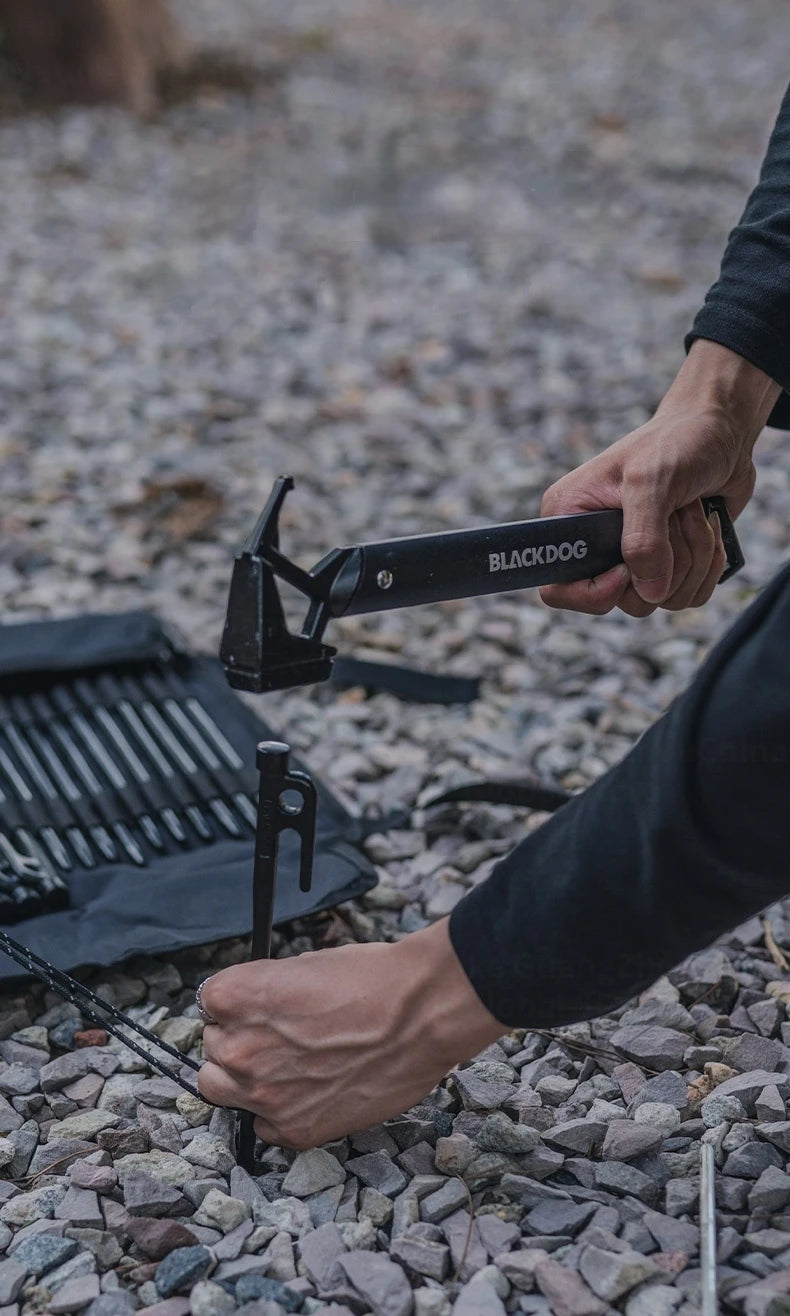 Naturehike BLACKDOG Outdoor Hammer Multi-functional Mountaineering Hiking Camping Tent Peg Stake Mallet Ultralight Iron Tools