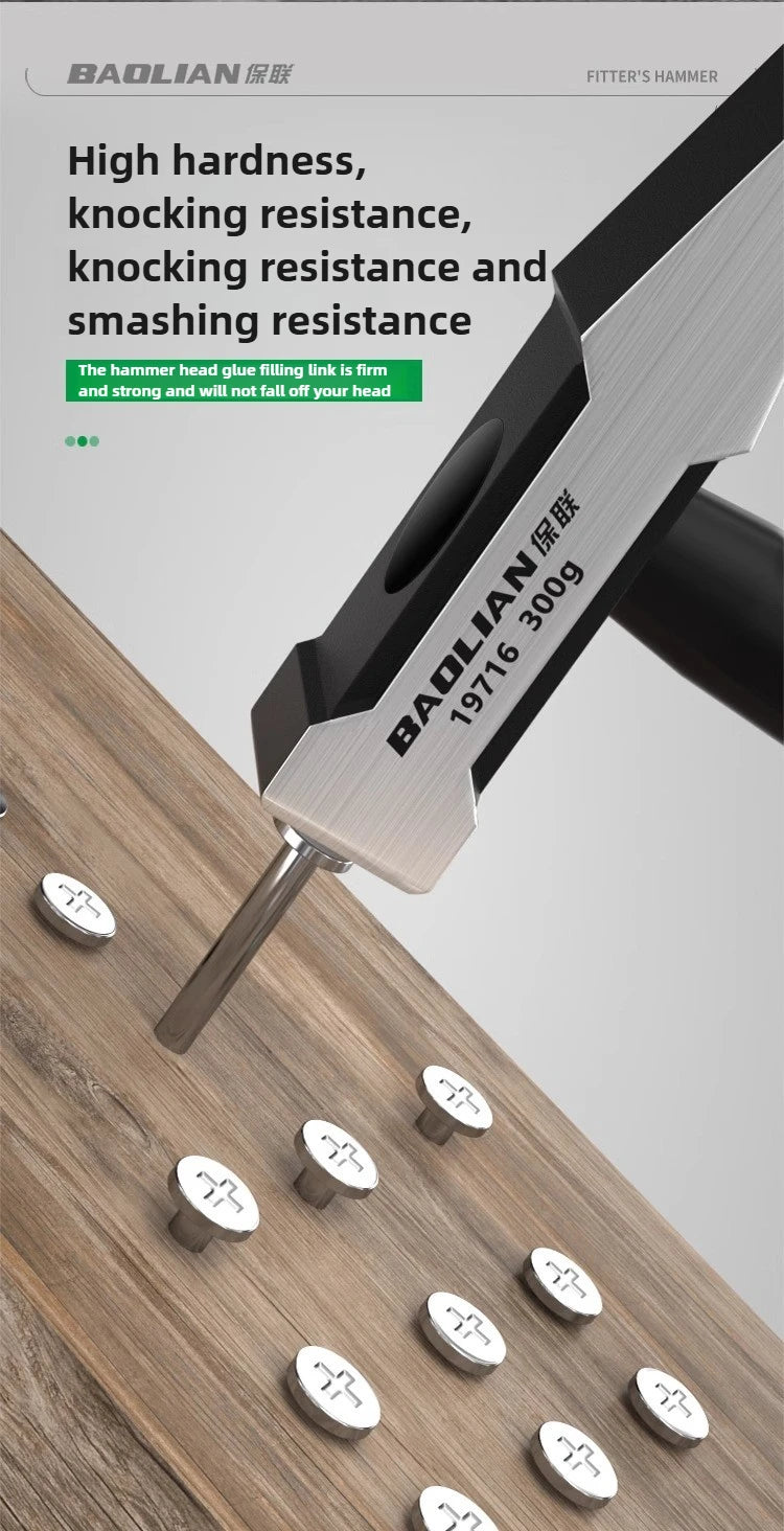 Hardware Tools, Building Decoration, Flat Head Hammer 200g, Plastic Coated Duckbill Hammer, Hammer Head 500g, Fitter Hammer