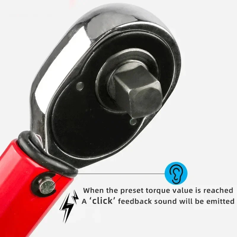 10-210N.m Torque Wrench 1/2"  Precise Reversible Ratchet Torques Key Professional Bicycle Motorcycle Car Automotive Tool
