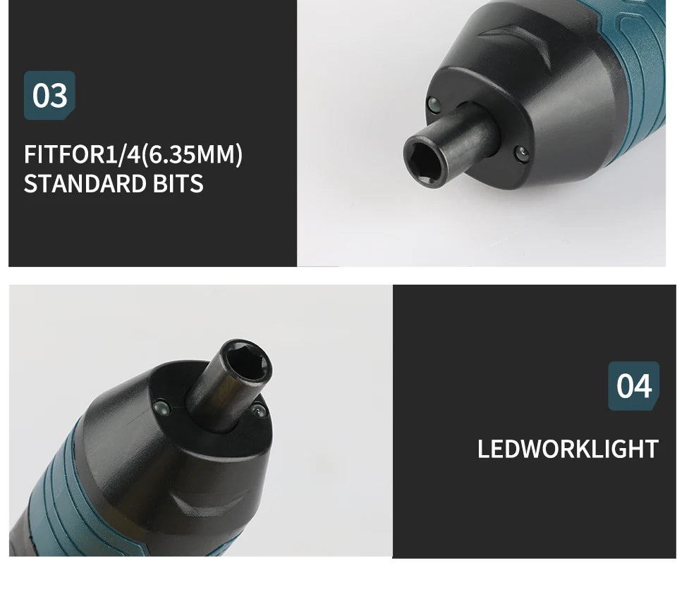 Makita Cordless Electric Screwdriver | 3.6V 5N.m Torque | 1/4" Chuck | 1300mAh Li - ion Battery