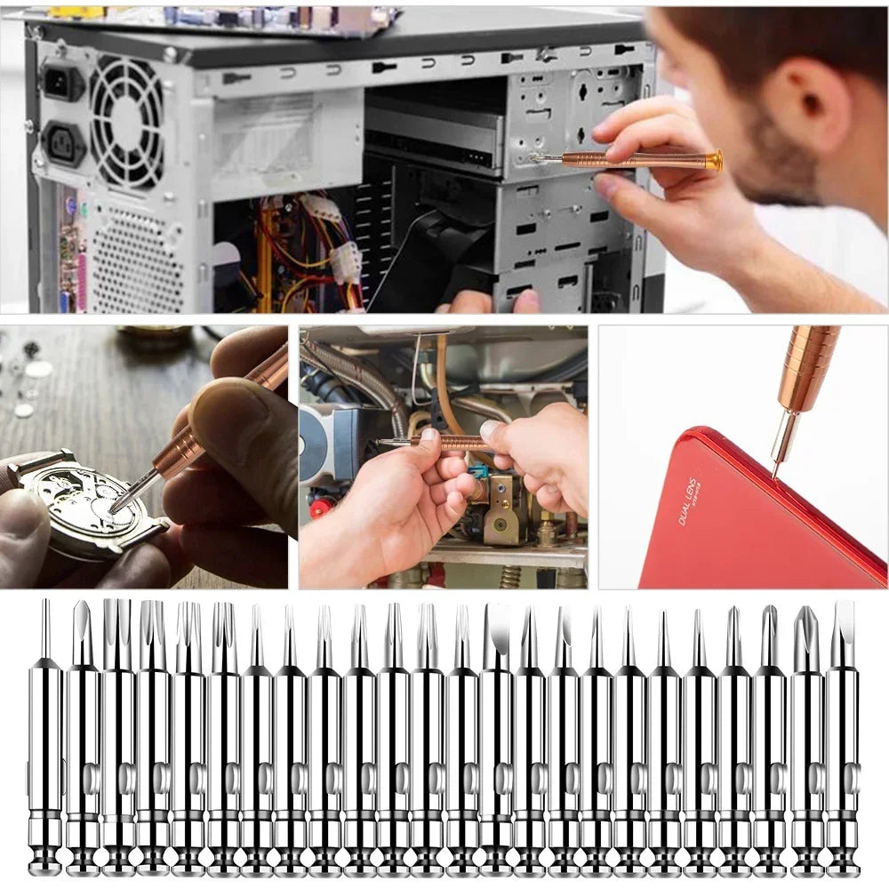 1Set 25 in 1 Screwdriver Set Multifunctional Precision Screwdriver for Mobile Phone Laptop Disassembly Repair
