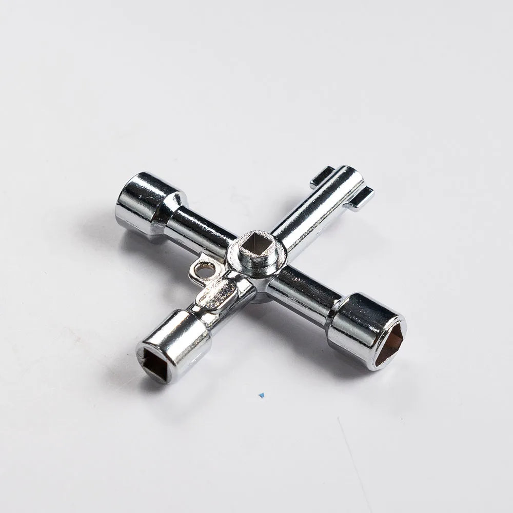 4in1 Electric Cabinet Elevator Hex Key Wrench Watermeter Valve Inner Triangle Wrench Multi-purpose Screwdriver Tool Set Portable