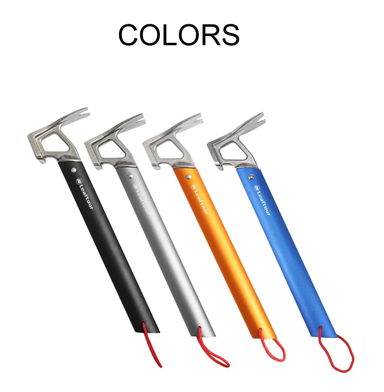 Leaftour Multi-use Camping Hammer Lightweight Aluminum Alloy for Outdoor Survival Gear And Emergency Preparedness