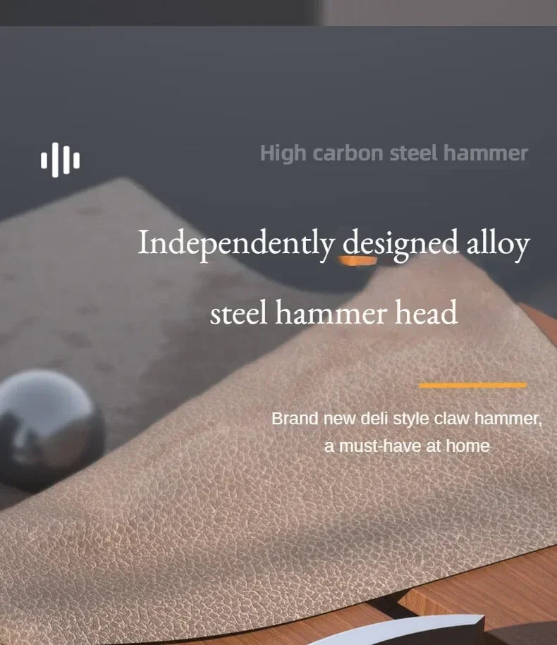 Deli 10oz Claw Hammers Mini Camping Hammer Nail Hammer with Shock Reduction Grip Multifunctional Woodworking Repair Hand Tools