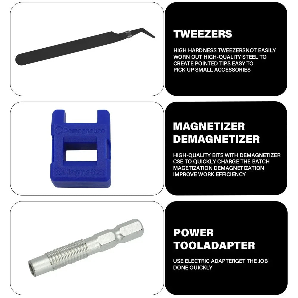 NEW 115 in 1 Magnetic Precision Screwdriver Set - Complete Repair Hand Tool Kit for Computer Laptop Phone and Electronic Devices