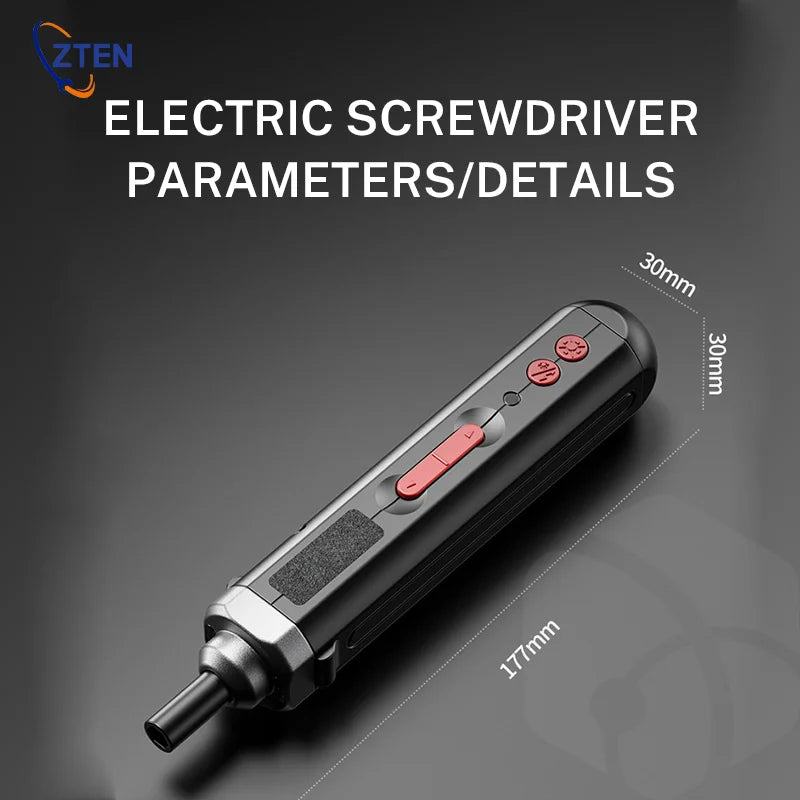 Multifunctional Electric Screwdriver Household Mini Electric Drill Rechargeable Precision Screwdriver High Torque Repair Tool