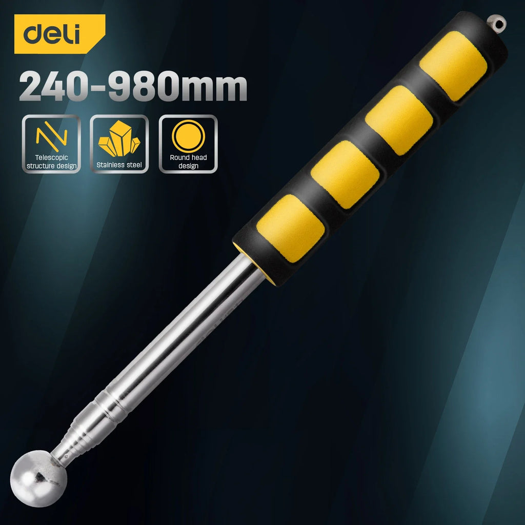 1Pc 98/115/160CM Multifunction Telescopic Self Defense Hammers Empty Drum Hammer Room Test Rod Inspection Room Tools Metel Test