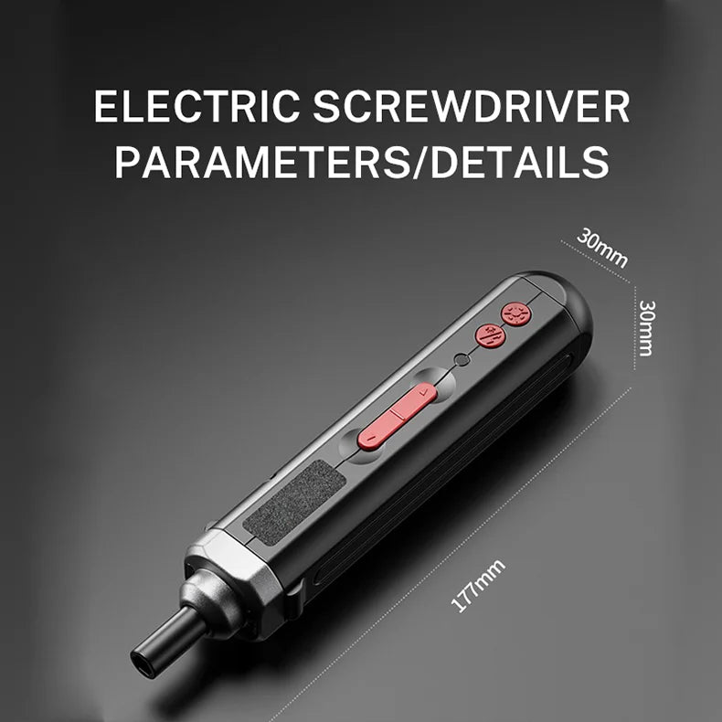 Multifunctional Electric Screwdriver Household Mini Electric Drill Rechargeable Precision Screwdriver High Torque Repair Tool