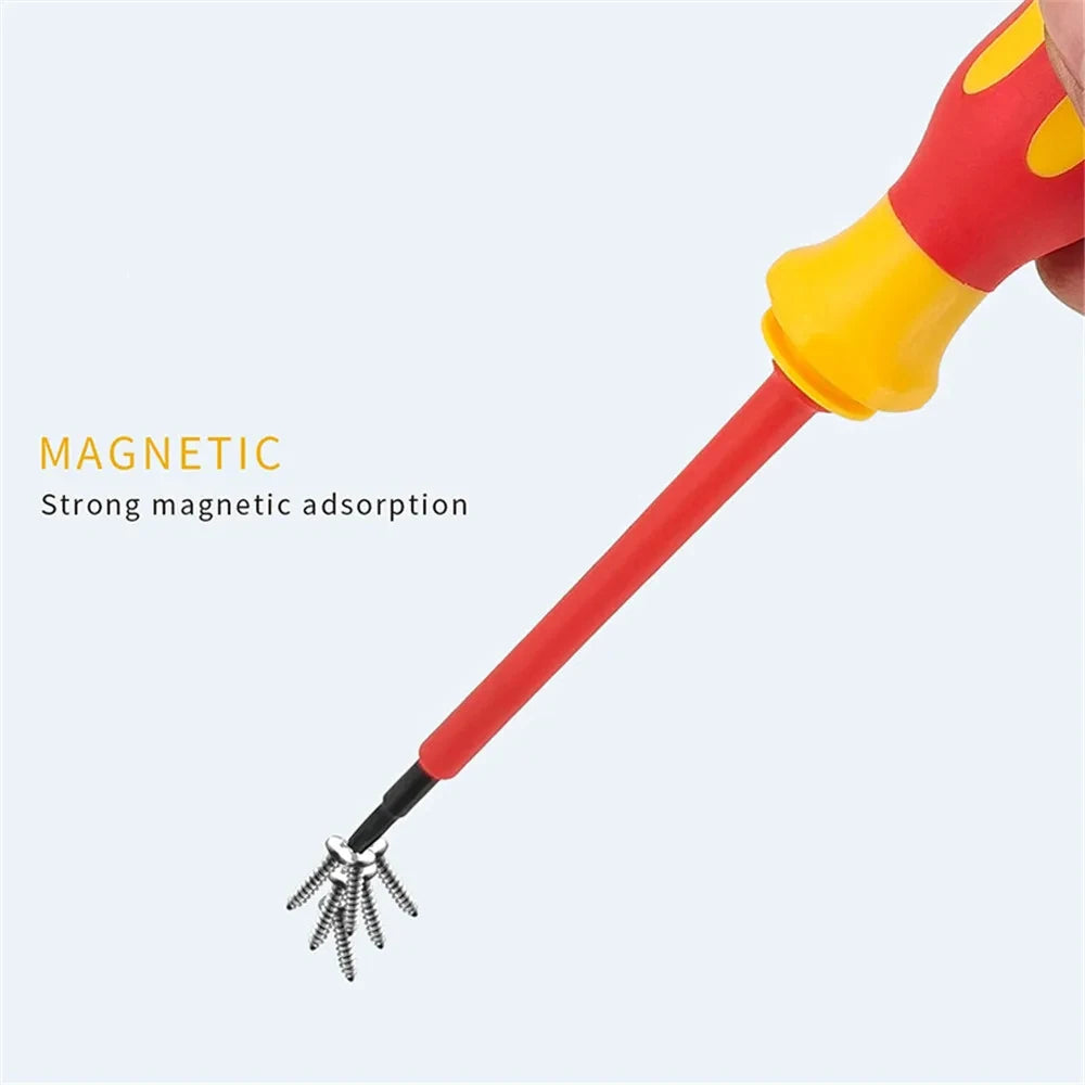 Insulated Electrician Screwdriver High Hardness Combo Household Magnetic Cross Word Shaped Plum Blossom Hexagonal Screwdriver