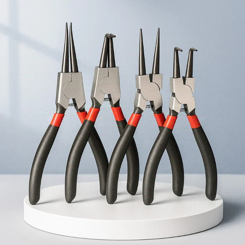 5-In Circlip Pliers,，Retaining Ring Pliersfor Removing Installing Puller Locking Rings ShaftsNeedle nose Pliers