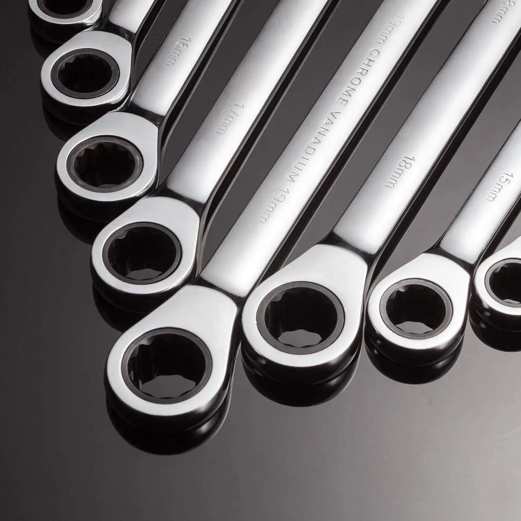 8-24mm Fix Head Ratcheting Wrench 72-Tooth Ratchet Spanner  Chrome Vanadium Steel for Auto Repair Tools