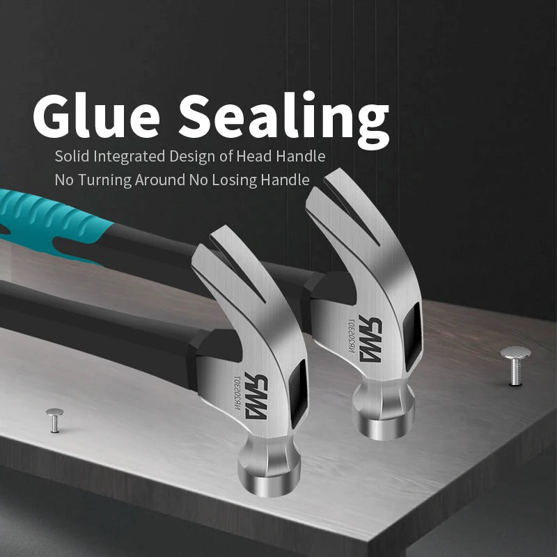 AMR Claw Hammer 8OZ/12OZ/16OZ Claw Framing Hammer with High-carbon Steel Hammer Head & Anti Slip Handle