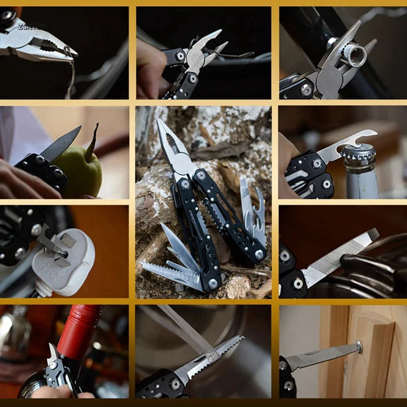 Multifunctional Pliers Folding Pliers Multi-tool Pocket Knife Pliers Outdoor Portable Folding Plier Multipurpose Repair Tools