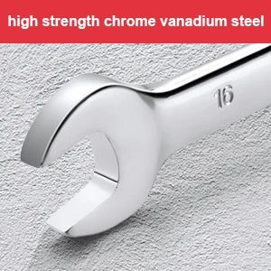 14-Piece Wrench Set, Ratcheting Wrench Set, Metric 6-19mm,Chrome Vanadium Steel with Storage Bag for truck/garage projects, etc.