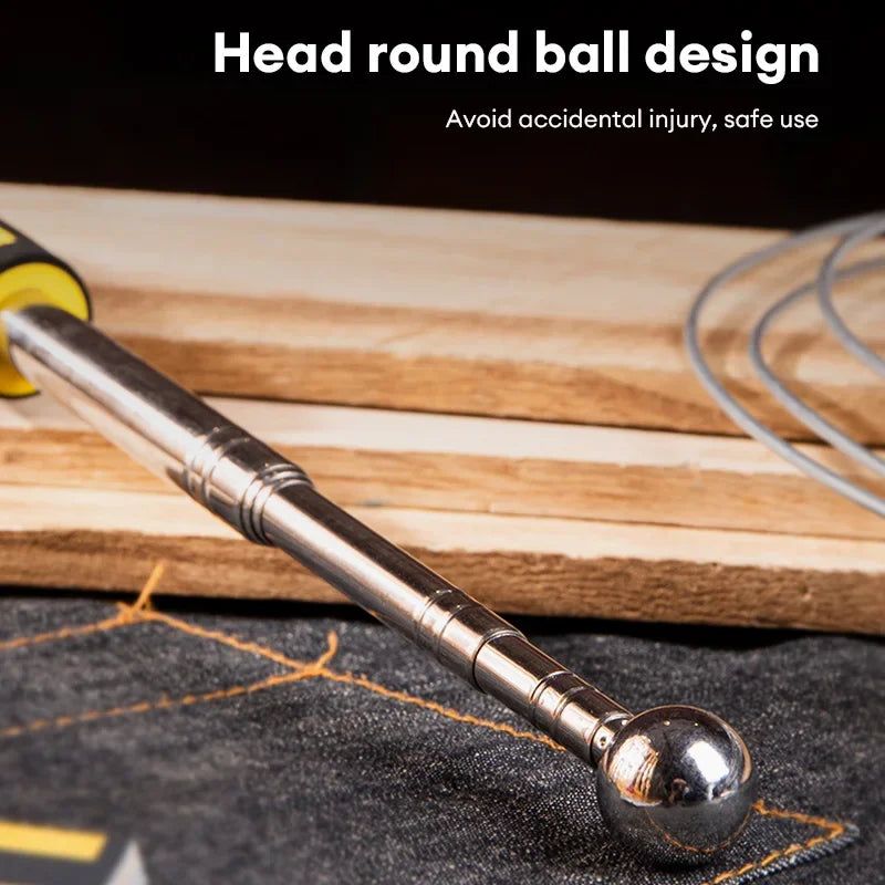 1Pc 98/115/160CM Multifunction Telescopic Self Defense Hammers Empty Drum Hammer Room Test Rod Inspection Room Tools Metel Test