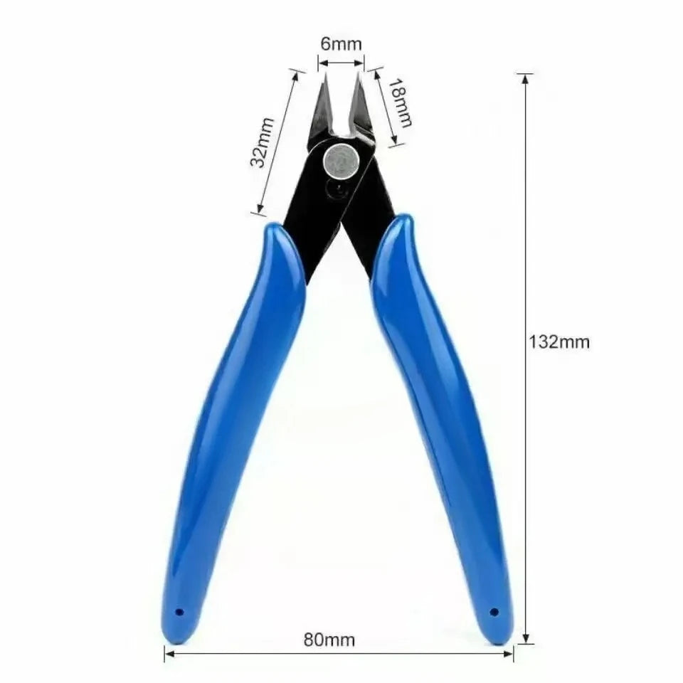 Blue Electricians Pliers Tools Electrician Hand Tool Carbon Steel home Electrical Wire Cable Cutters Side Snips Flush Nipper
