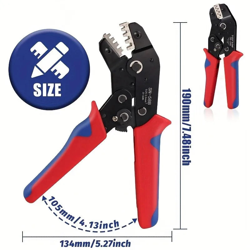 Terminals Crimp Pliers Interchangeable Dies Wire Crimper Crimping Tools Ratcheting SN-48B PH2.0 XH2.5 JST2.5 VH3.96