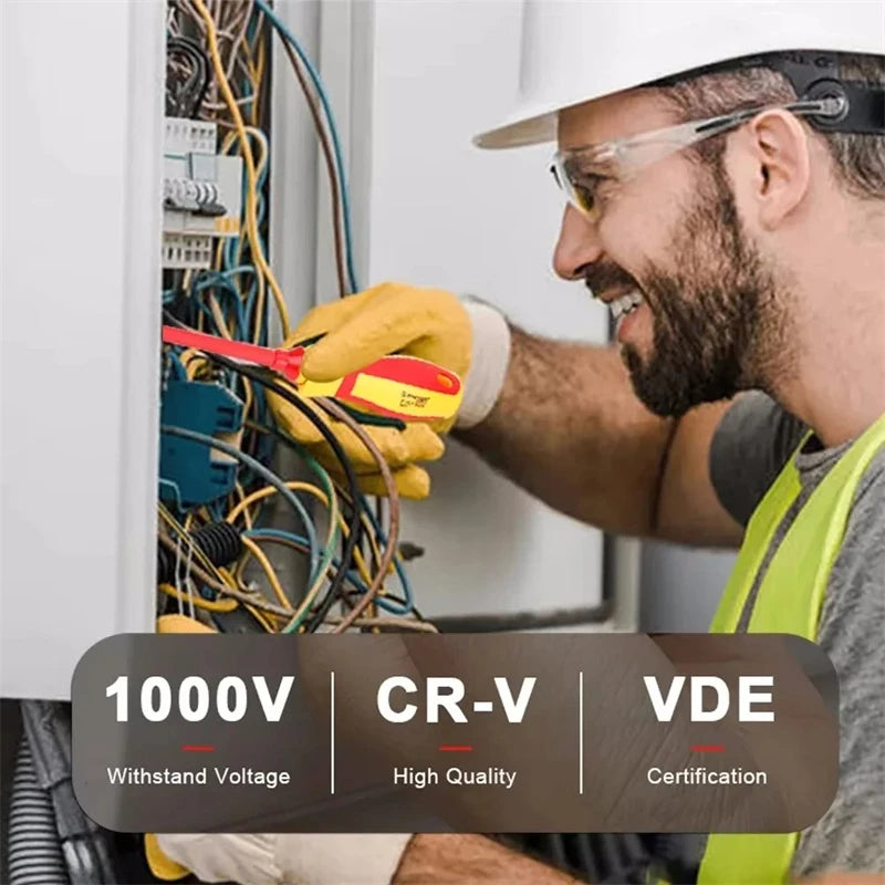 13 in 1 Electrician Screwdriver Set Phillips Slotted Torx Professional 1000V Insulated CRV Magnetic Screw Driver Changeable Bit