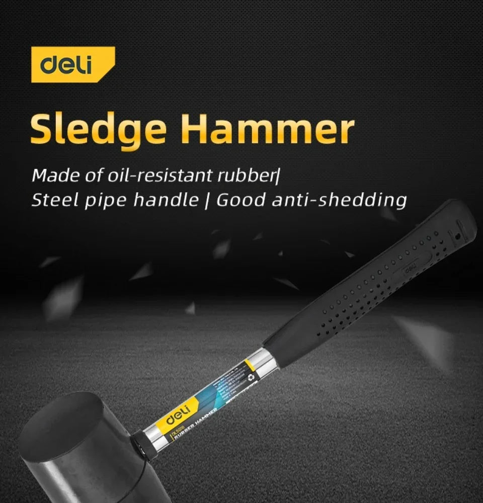 1 PCS 12/16/24OZ Rubber Hammer Durable Rubber Hammer Head for Camping Flooring Tent Stakes Woodworking Portable Repair Tools