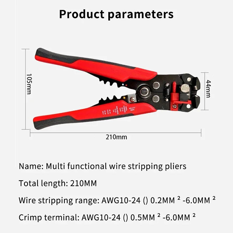 Automatic 5 In1 Wire Stripper Tools Multitool Decrustation Pliers Stripping Cutter Crimping Cable Wire Electrician Repair Tools