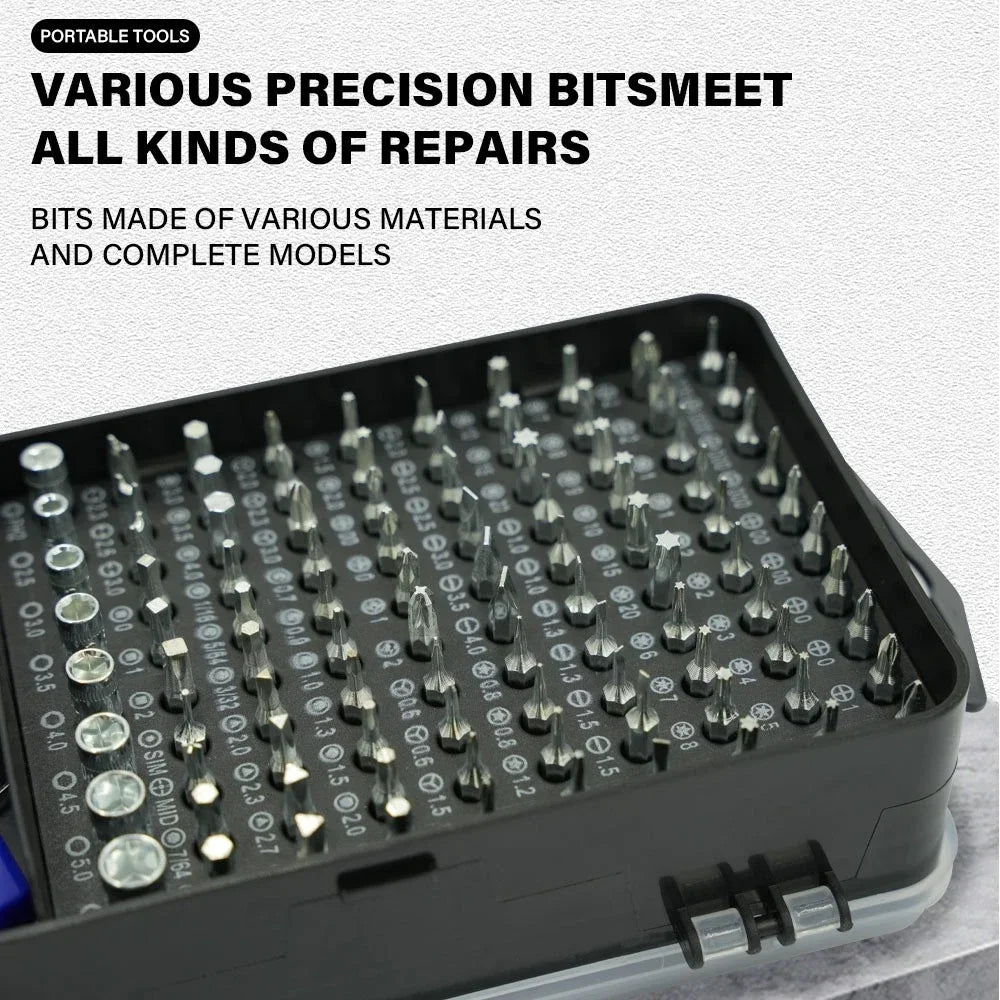 NEW 115 in 1 Magnetic Precision Screwdriver Set - Complete Repair Hand Tool Kit for Computer Laptop Phone and Electronic Devices