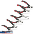 6-Piece Mini Pliers Set Spring Loaded Grip for Jewelry Making Crafting DIY Durable Steel Tools