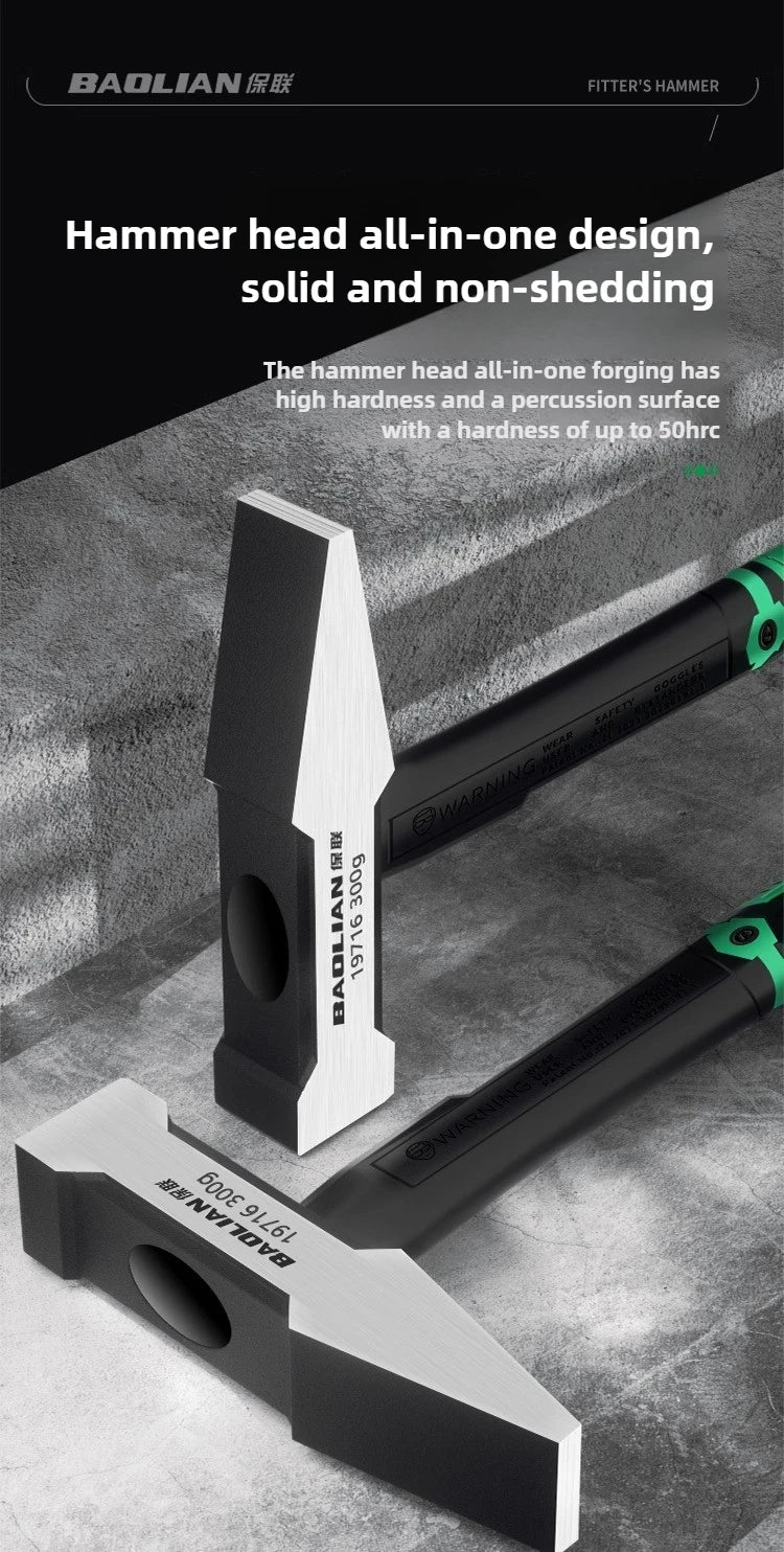 Hardware Tools, Building Decoration, Flat Head Hammer 200g, Plastic Coated Duckbill Hammer, Hammer Head 500g, Fitter Hammer