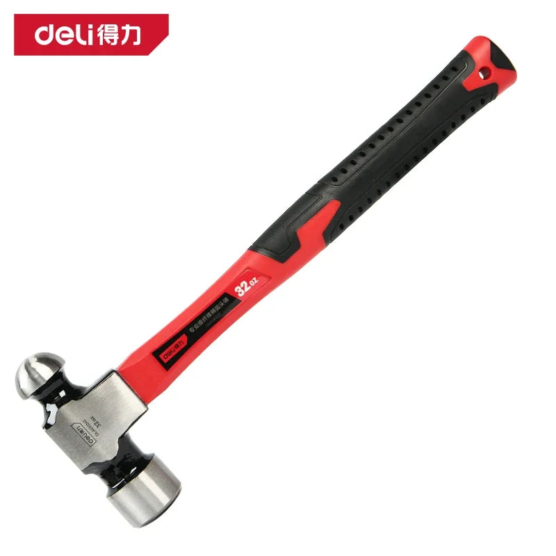 1Pcs Fiber/Wooden Handle Hammer Woodworking Nail Hammer High Quality Steel Round Head Hammer Multifunction Household Repair Tool