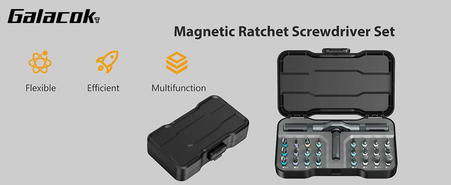 24 In 1 Multi-purpose Ratchet Wrench Screwdriver Set Magnetic Bits Tools Set DIY Household Repair Tool Precision Hand Tools Work