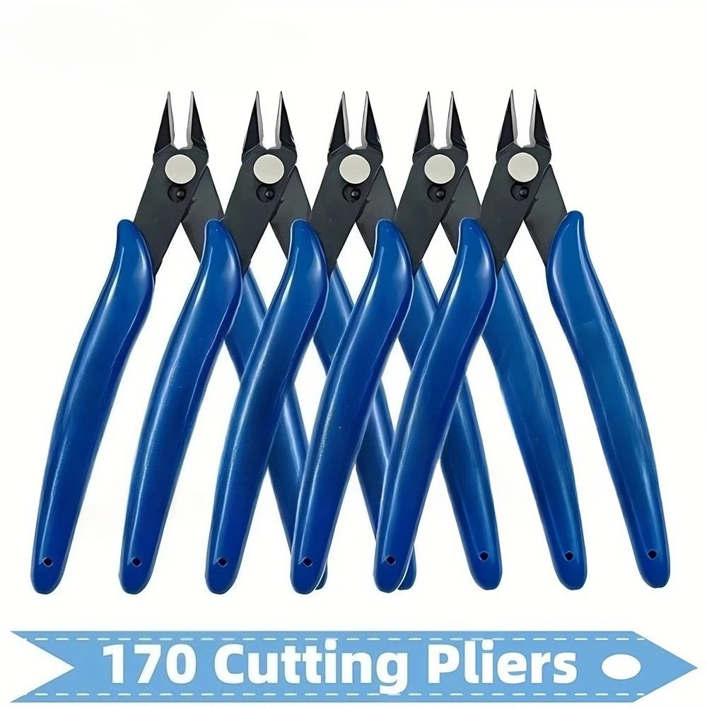 Blue Electricians Pliers Tools Electrician Hand Tool Carbon Steel home Electrical Wire Cable Cutters Side Snips Flush Nipper