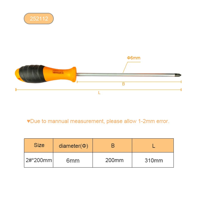 NINDEJIN 1pc electric magnetic screwdriver tools PH0 PH1 PH2 PH3 CR-V phillips screwdriver PP handle