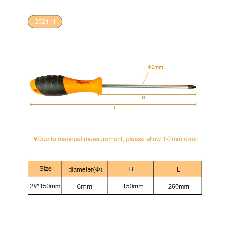 NINDEJIN 1pc electric magnetic screwdriver tools PH0 PH1 PH2 PH3 CR-V phillips screwdriver PP handle