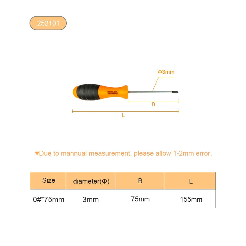 NINDEJIN 1pc electric magnetic screwdriver tools PH0 PH1 PH2 PH3 CR-V phillips screwdriver PP handle