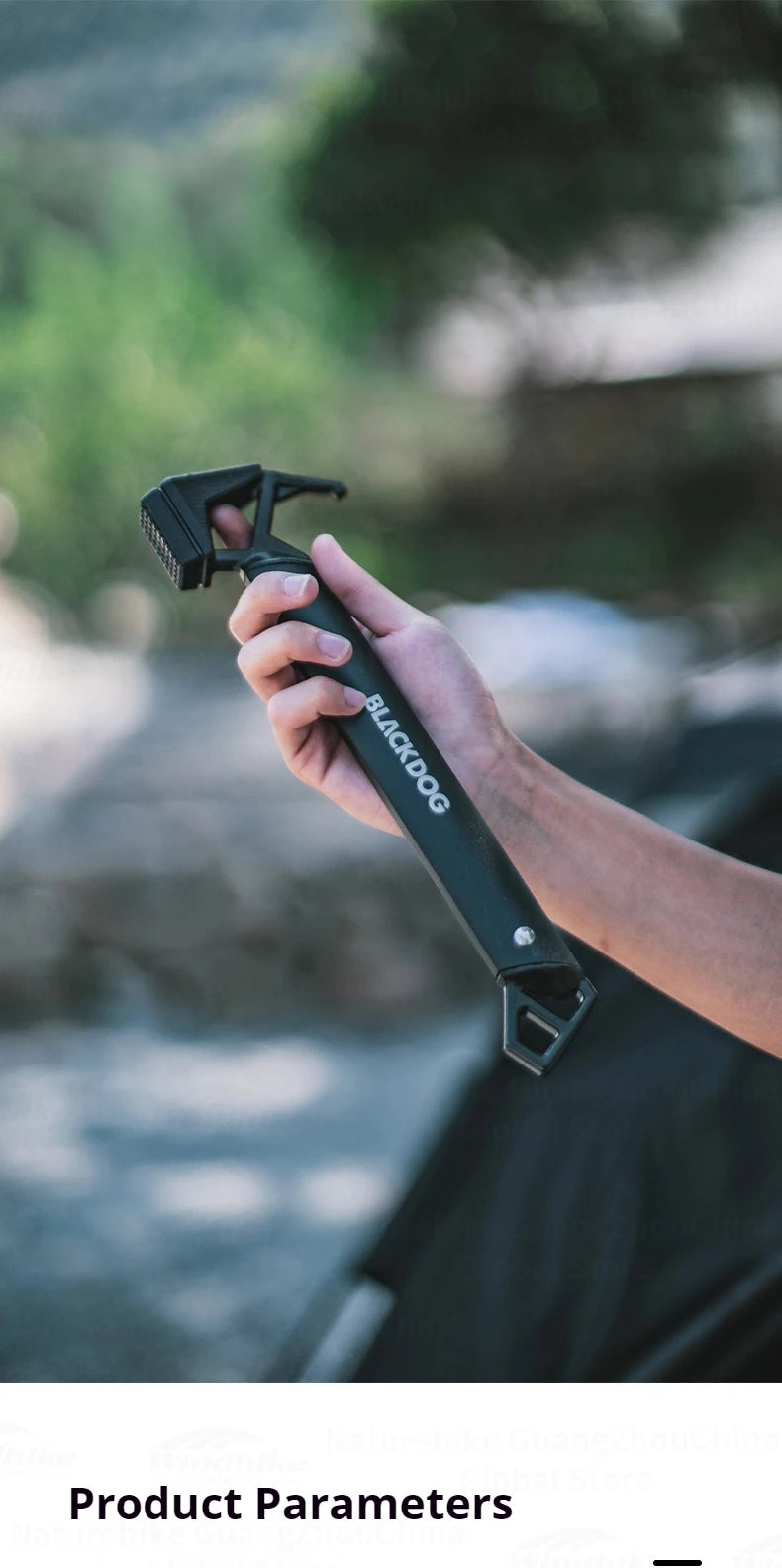 Naturehike BLACKDOG Outdoor Hammer Multi-functional Mountaineering Hiking Camping Tent Peg Stake Mallet Ultralight Iron Tools