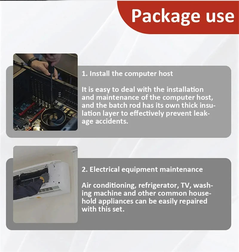 13 in 1 Electrician Screwdriver Set Phillips Slotted Torx Professional 1000V Insulated CRV Magnetic Screw Driver Changeable Bit