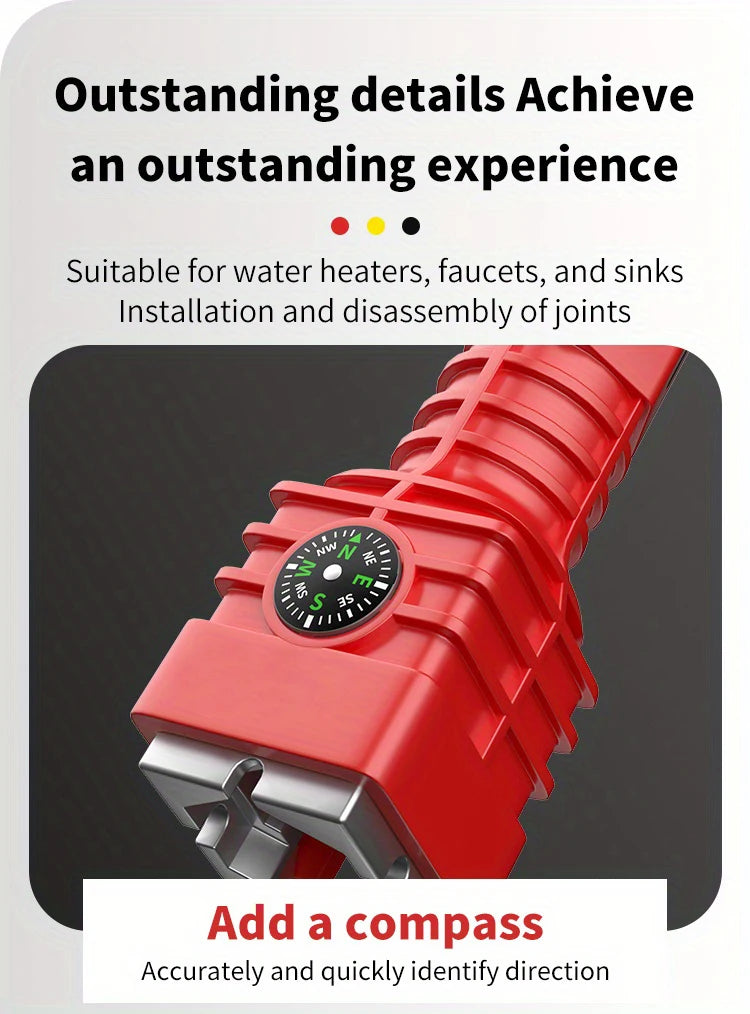 Bathroom & Kitchen Faucet Repair Tool Set - 18-in-1 & 24-in-1 Flume Wrenches