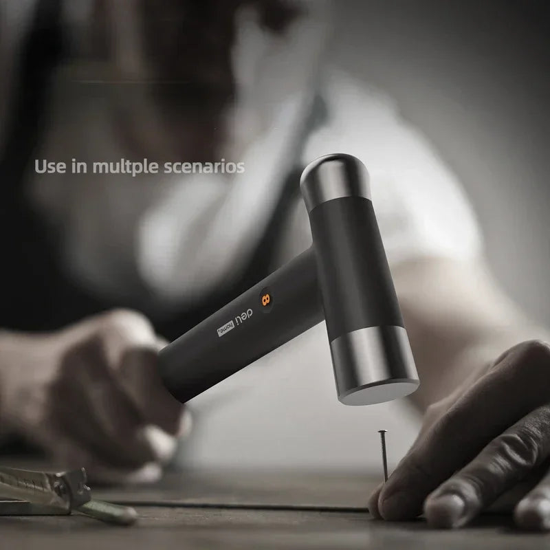 Deli 1 Pcs High Carbon Steel Installation Hammer Wrench Pointed-nose Pliers Tape Measure Household Carpenter Repair Hand Tool