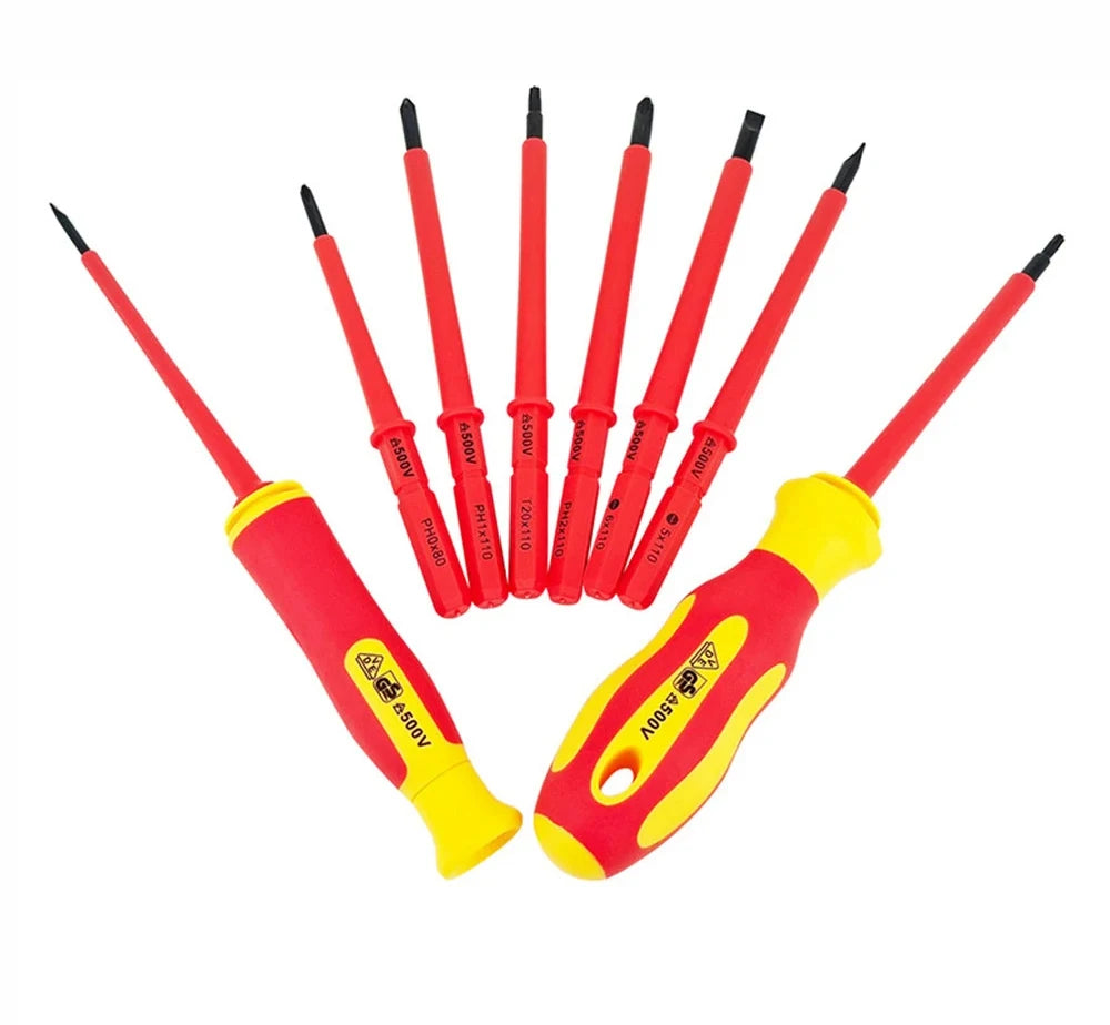 New hexagonal screwdriver Insulated electrician screwdriver high hardness set household magnetic cross word shaped plum blossom