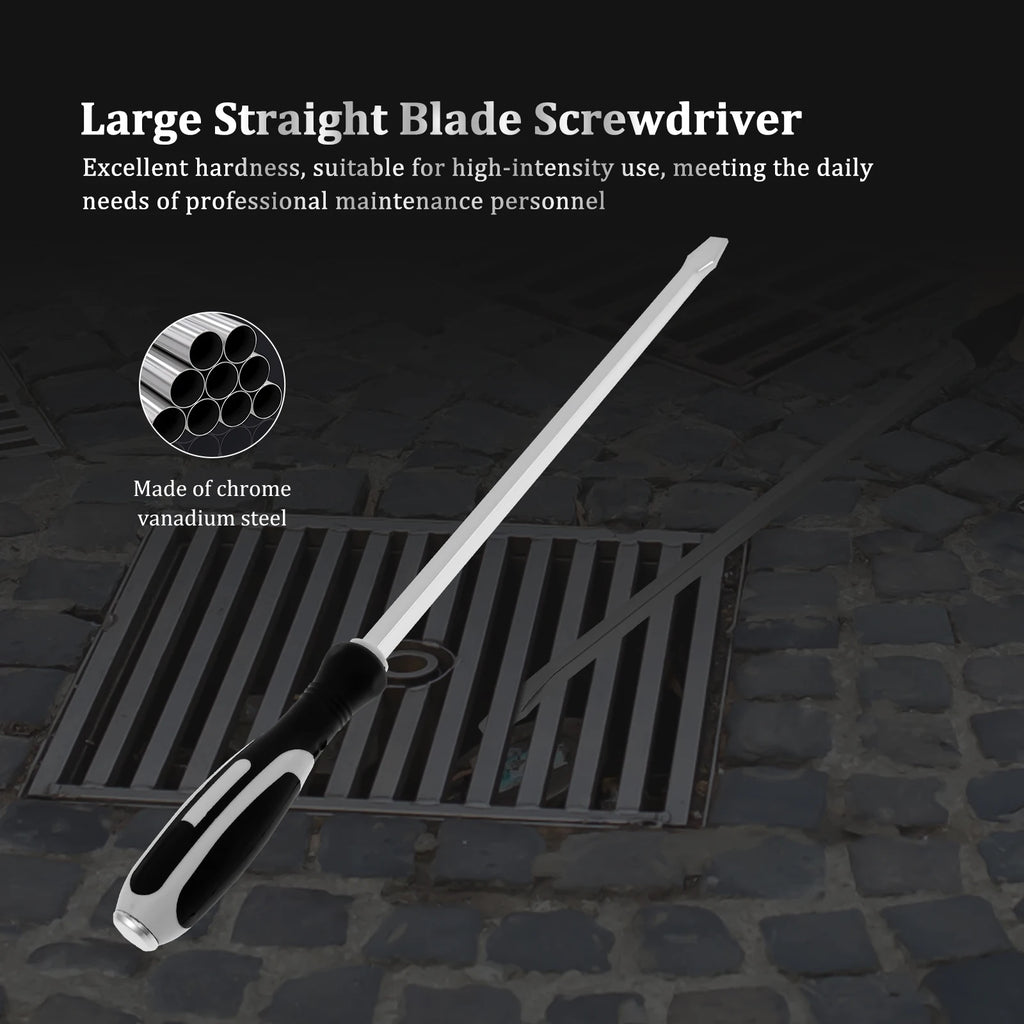 1/2 Pcs Extended Demolition Screwdriver 22.24 Inch Chrome Vanadium Steel Heavy Duty Slotted Screwdriver Set for Car Repair Tools