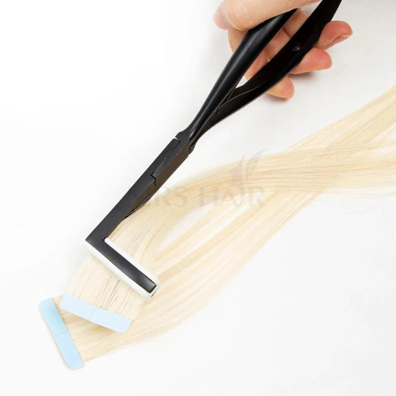 MRSHAIR Professional Hair Extension Pliers For Tape in Hair 4.5cm Deck Shape Stainless Steel Tape in Pliers Ergonomic Durable