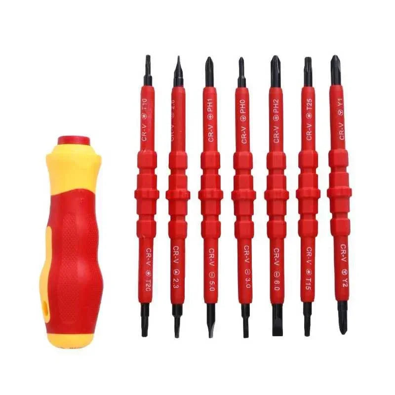 Electrician Repair Tools Kit Changeable Insulated Screwdrivers Set  Magnetic Slotted Bits Repair Tool Electrician Tool