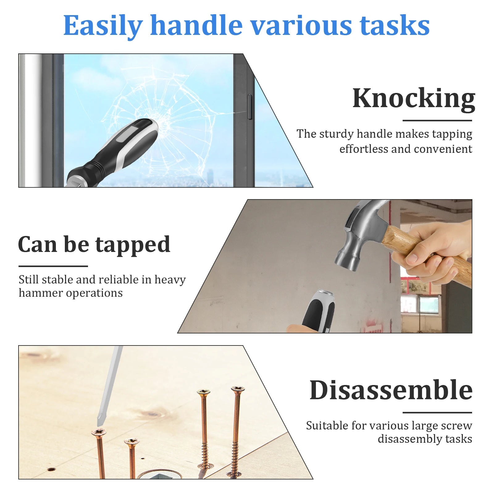 1/2 Pcs Extended Demolition Screwdriver 22.24 Inch Chrome Vanadium Steel Heavy Duty Slotted Screwdriver Set for Car Repair Tools