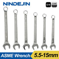 NINDEJIN 1pc open end wrench tool 5.5 6 7 8 9 10 11 12 13 14 15mm combination wrench hex spanner wrench for hex nuts